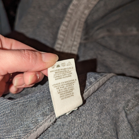 Mens Fossil Cotton Zip Button Up Military Utility Field Denim Jacket Grey Medium - Picture 9 of 10